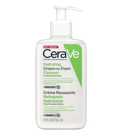 CERAVE CREME MOUSSANTE NETTOYANTE HYDRATANTE 236ML PNS