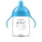 AVENT Tasse pingouin avec anses bleu anti-derapante 340ml 18 mois+