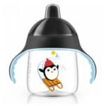 AVENT Tasse pingouin avec anses noir anti-derapante 260 ML 12 MOIS+