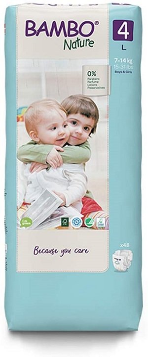 Bambo Nature Couches Taille 4 (7-14 KG /48 U)