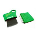 Biostop Contrepoux Peigne poux métallique avec loupe + brosse de nettoyage intégrée