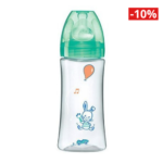 Dodie Biberon Initiation+ 330ml vert tétine ronde 3 vitesses débit 3