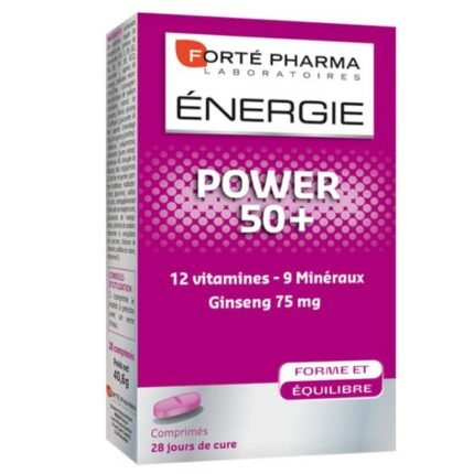 Forte pharma power 50+, 12 vitamines, 5 mineraux, ginseng 75mg (28 comprimes)