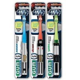 GUM Brosse a Dent Star Wars Sabre Laser Souple – Avec Minuteur 6 ans et plus