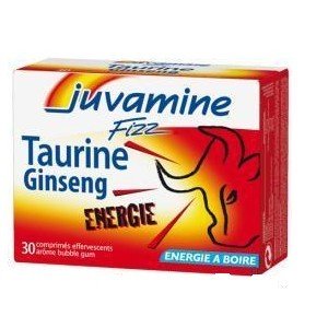 Juvamine Ginseng+ taurine Effervescent sans sucre (30 comprimés)