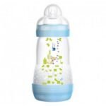 MAM Easy Start anti-colique fonction autostérilisante couleur bleu 2+M Débit Moyen 260ml
