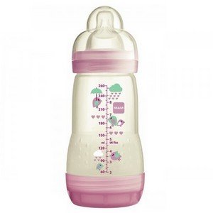 MAM Easy Start anti-colique fonction autostérilisante couleur rose 2+M Débit Moyen 260ml