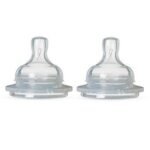 Mon Bébé Tétine en silicone col-large 0 mois+ 1 trous, sans BPA (Adaptable Avent)