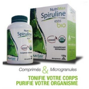Nutrimax spiruline 100% bio, 120 comprimés