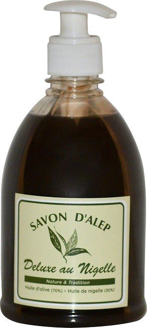 Savon d&rsquo;Alep Liquide de Luxe au nigelle  500 ml