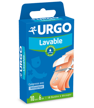 Urgo Lavable Bande 10 bandes à découper (10 cm x 6 cm)